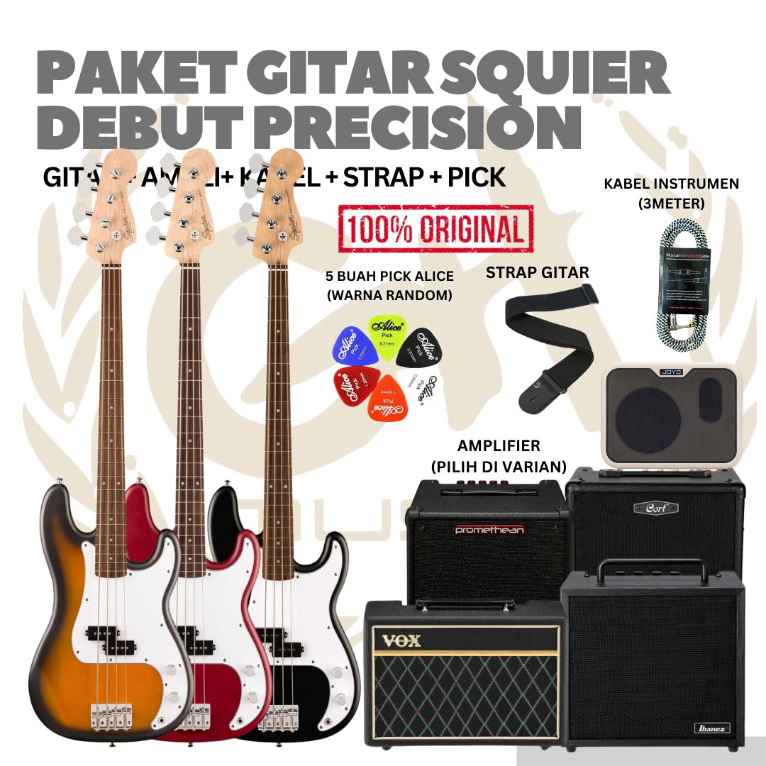 PAKET BASS SQUIER DEBUT PRECISION Electric Bass | BASS PACK