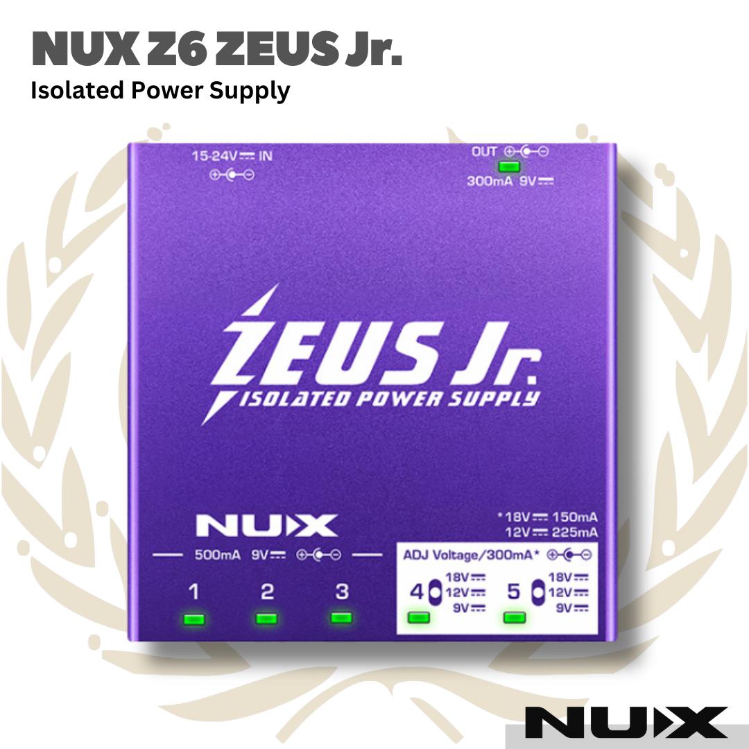 NUX Z6 ZEUS Jr. POWER SUPPLY PEDALBOARD NOISE-FREE - Power Supply Pedal Anti Noise Z6-ZEUS-JR