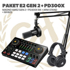 PAKET MAONO E2 GEN 2 - AME2 Gen II - 1  MIC PLUS MH601 - Podcast, Streaming, Recording