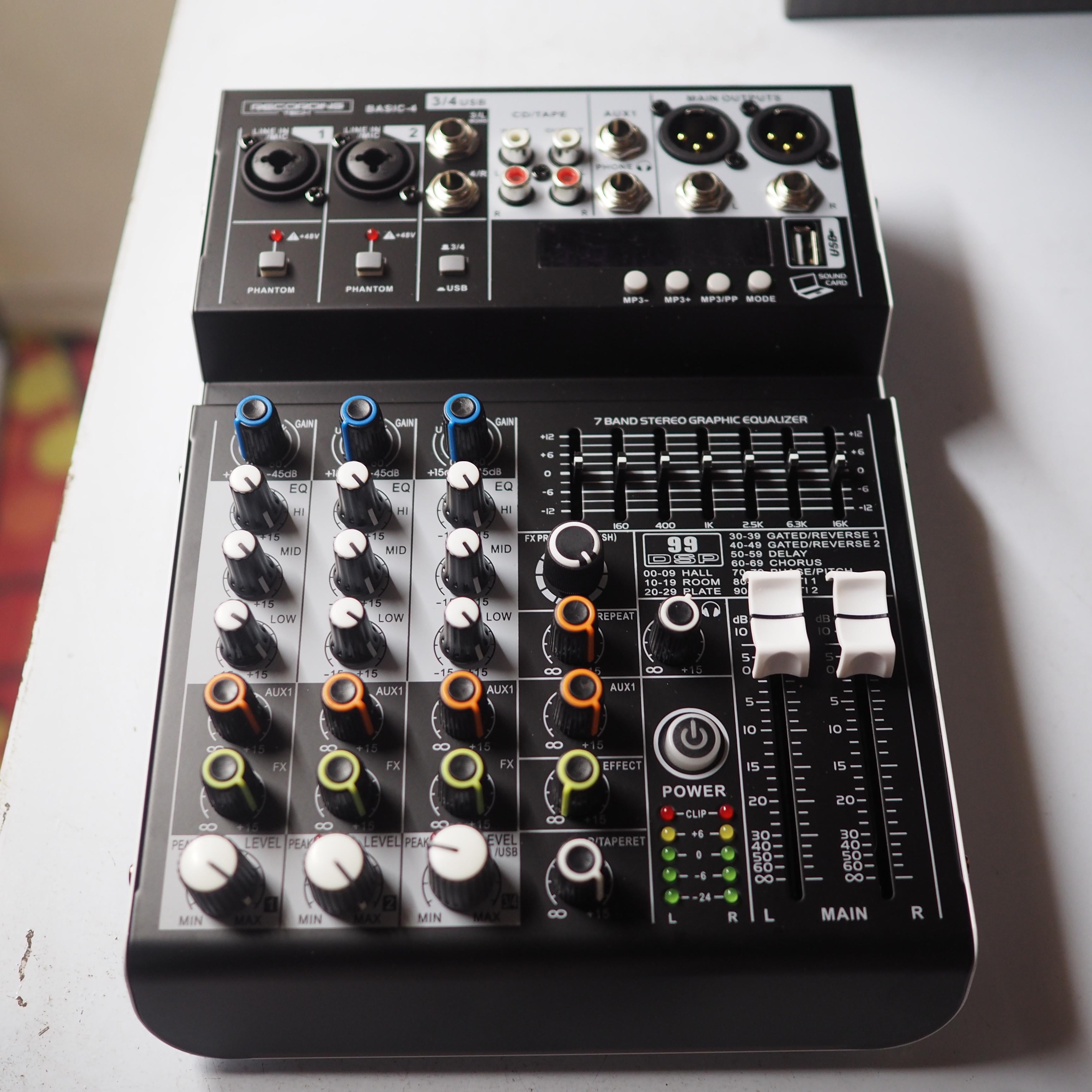 RECORDING TECH BASIC 4 MIXING CONSOLE | Audio MIxer 4 Channel Basic4
