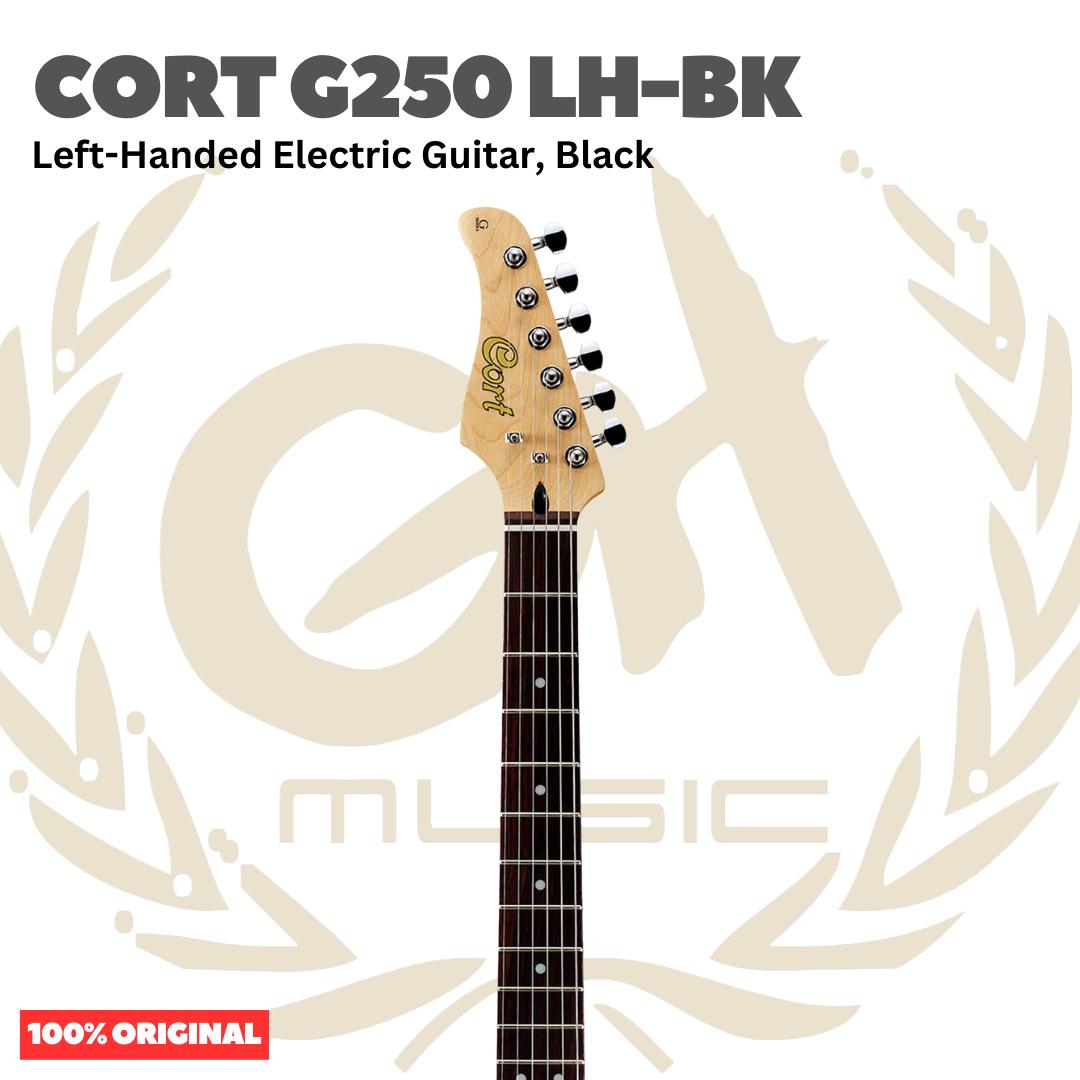 Cort G250 LH-BK Left-Handed Electric Guitar, Black - Gitar Kidal Elektrik Original Asli
