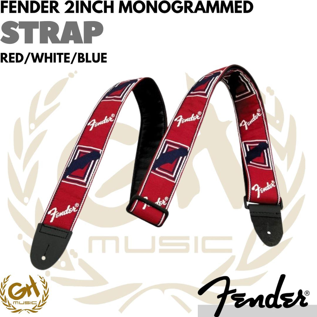 Fender 2inch Monogrammed Guitar Strap | STRAP GITAR FENDER