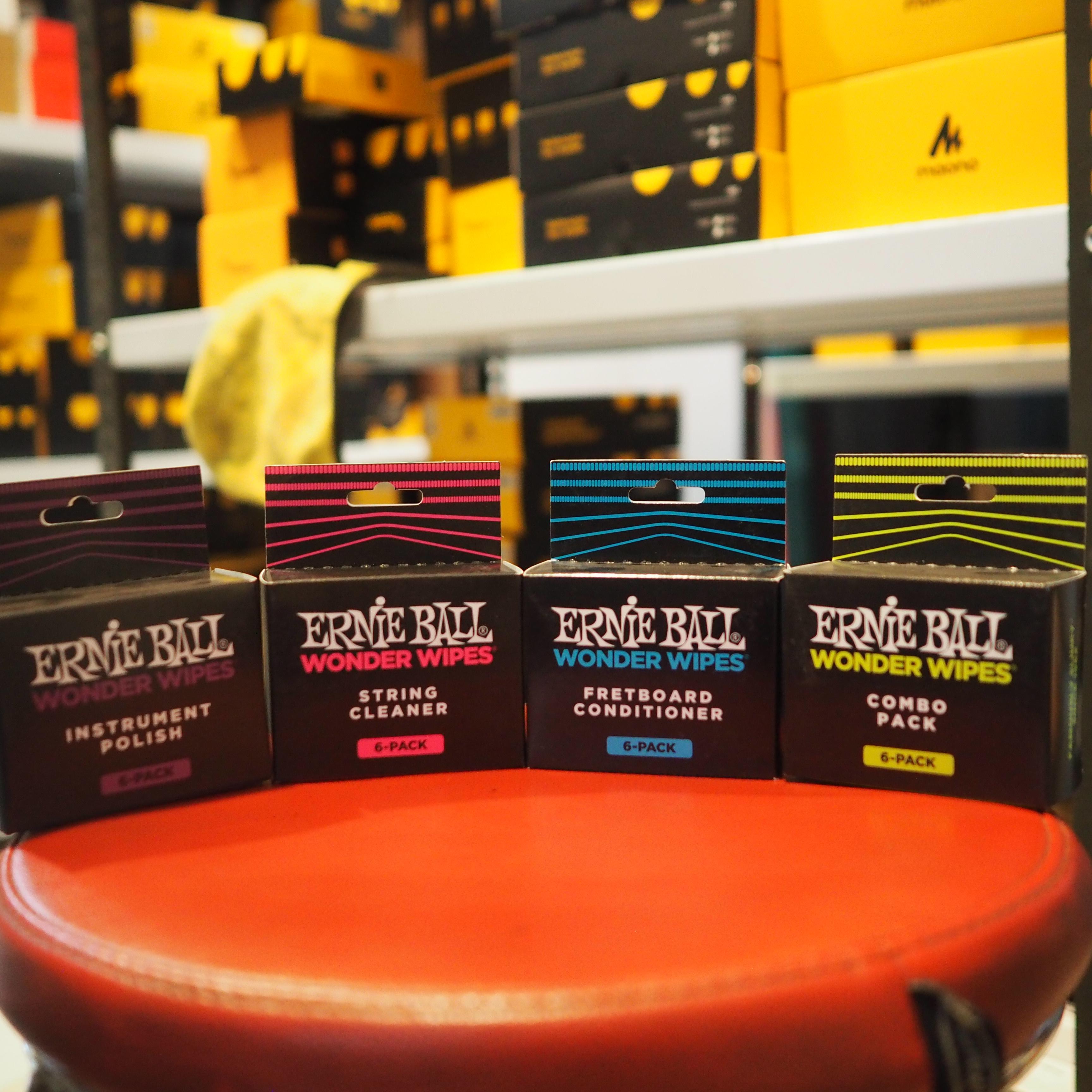 Ernie Ball Wonder Wipes Instrument Polish, 6 Pack - Pembersih Instrument