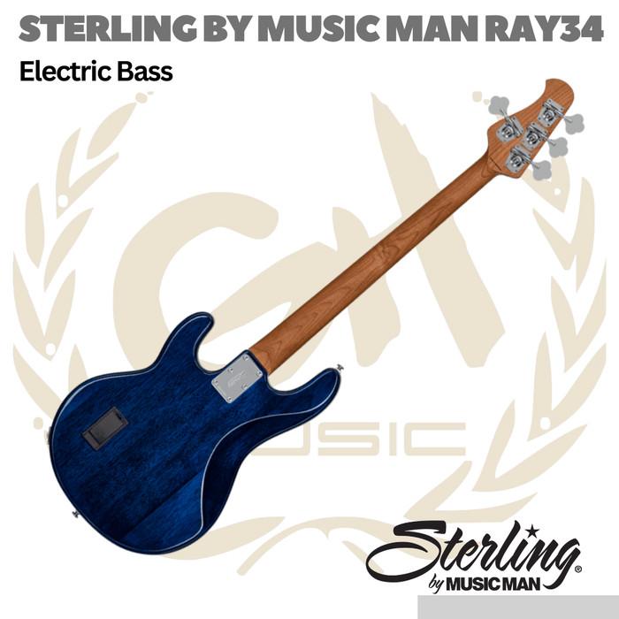 Sterling by Musicman RAY34 Flame Maple Electric Bass - Bass Elektrik