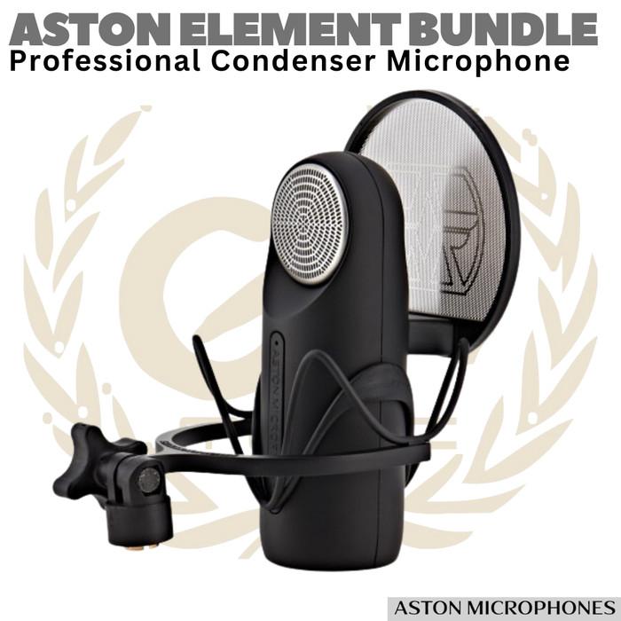 ASTON ELEMENT BUNDLE Condenser Microphone with Pop Filter & Shockmount (made in UK)