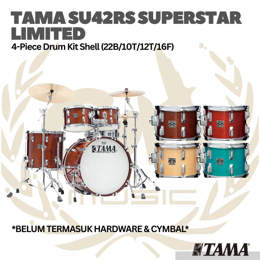 TAMA SU42RS Superstar Limited 4-Piece Drum Kit (22B/10T/12T/16F)
