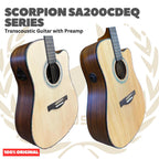 Scorpion SA200CDEQ Series Transcoustic Guitar with Preamp - SA 200 CDEQ Gitar Transkustik dengan Efek dan Preamp Original Asli