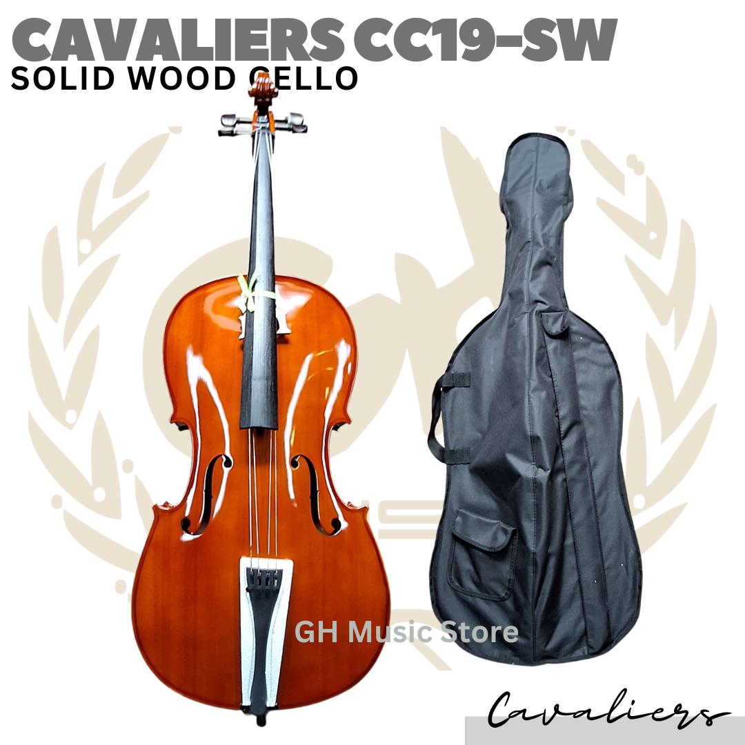 Cavaliers CC19-SW Cello Solid Wood Outfit | 4/4 3/4 1/2 Size