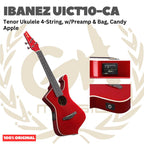 Ibanez UICT10 Tenor Ukulele 4-String w/Preamp & Bag - Ukulele Tenor 4-senar Original Asli