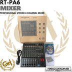Recording Tech RT-PA6 Professional Stereo Mixer | RT PA 6 - RT PA6