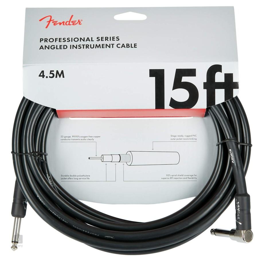 Fender Professional Series Angled Kabel Instrumen 4,5M Black
