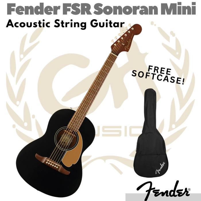 Fender FSR Sonoran Mini Acoustic Guitar Free Softcase | Gitar Akustik
