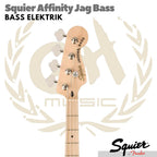 Squier Affinity Series Jag Bass Guitar, Maple FB - Gitar Bass Listrik