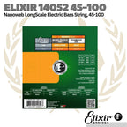 Elixir 14052 Nanoweb Light Long Scale Electric Bass Strings 45-100