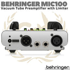 BEHRINGER TUBE ULTRAGAIN MIC100 Vacuum Tube Preamplifier with Limiter
