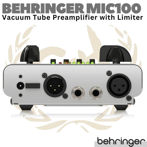 BEHRINGER TUBE ULTRAGAIN MIC100 Vacuum Tube Preamplifier with Limiter