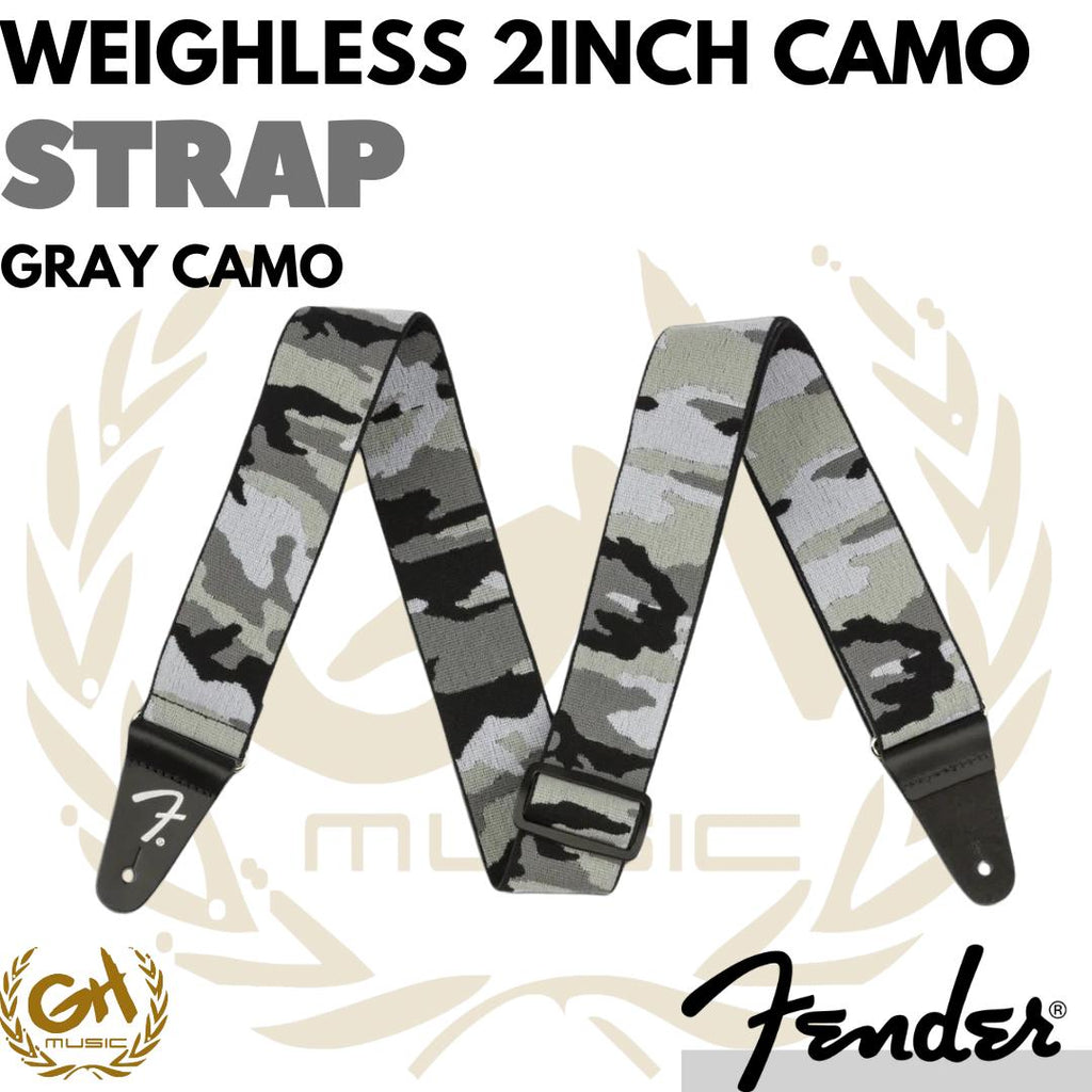 Fender WeighLess 2-Inch Camo Guitar Strap - STRAP GITAR