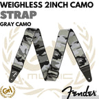 Fender WeighLess 2-Inch Camo Guitar Strap - STRAP GITAR
