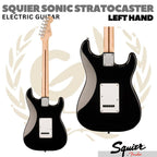 SQUIER SONIC STRATOCASTER Left Handed Electric Guitar | Gitar Kidal - BLACK