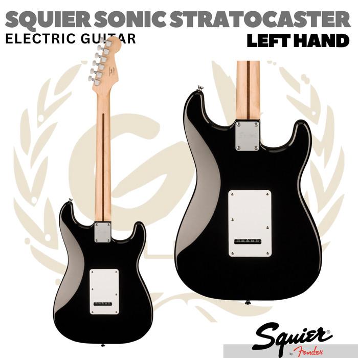 SQUIER SONIC STRATOCASTER Left Handed Electric Guitar | Gitar Kidal - BLACK