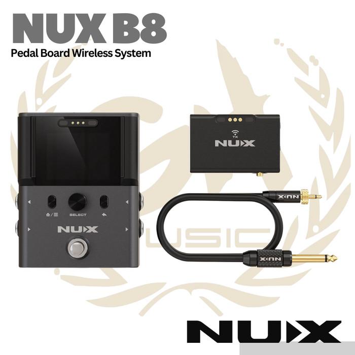 NUX B8 2.4Ghz Pedalboard Wireless System - Digital B-8 Gitar Bass
