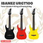 Ibanez URGT100 Tenor Ukulele 4-String w/Preamp & Bag - Ukulele Tenor 4-senar Original Asli