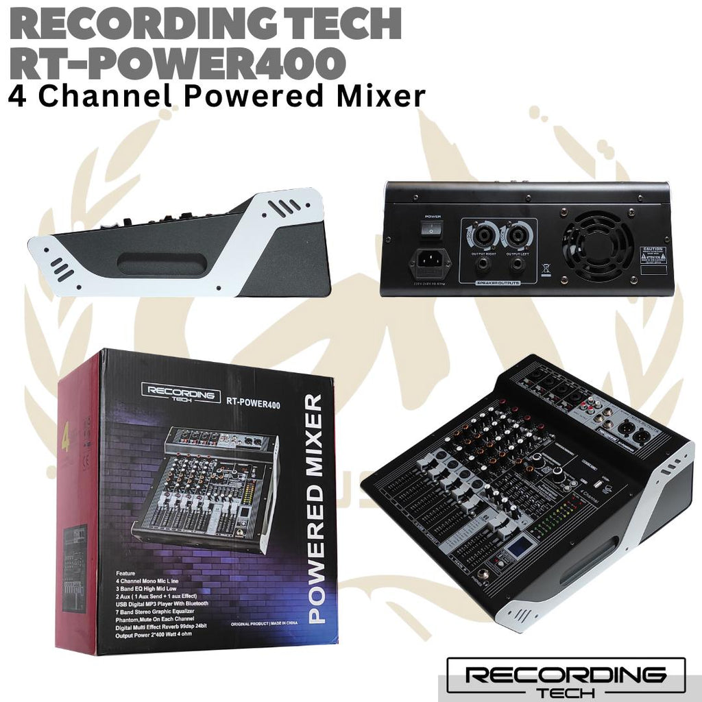 RECORDING TECH RT-POWER400 4 Channel Power Audio Mixer | 400Watt