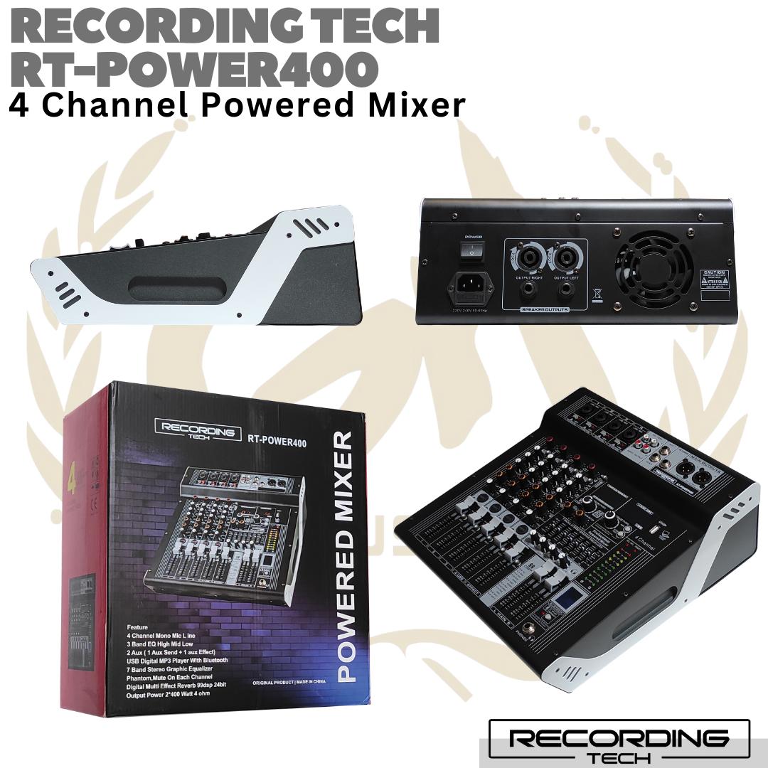 RECORDING TECH RT-POWER400 4 Channel Power Audio Mixer | 400Watt