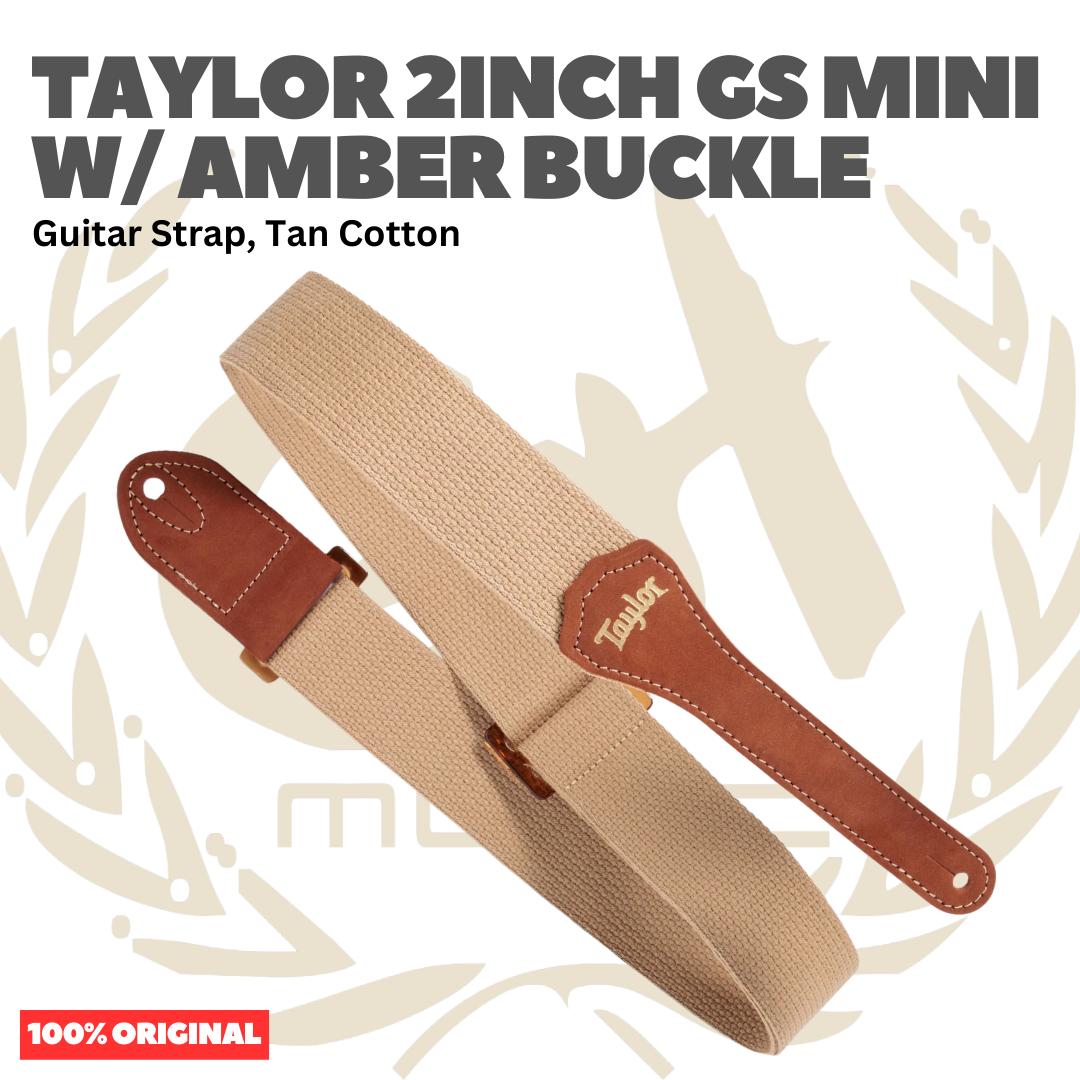 Taylor 2Inch GS Mini Guitar Strap w/Amber Buckle - Strap Gitar