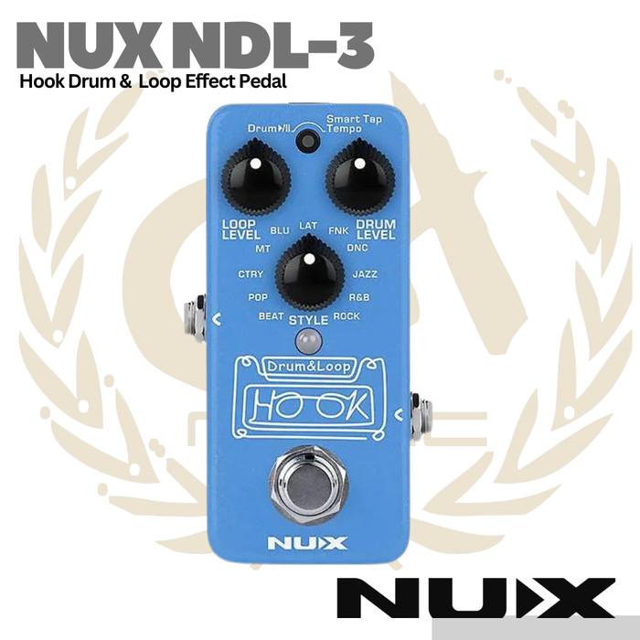 NUX HOOK NDL3 Drum & Loop Guitar Effect Pedal - Efek Gitar NDL-3