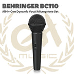 Behringer BC110 All-in-One Dynamic Vocal Microphone Set - BC 110 Mic Genggam Hand Held BC-110 Mikrofon Kabel Lepas Pasang