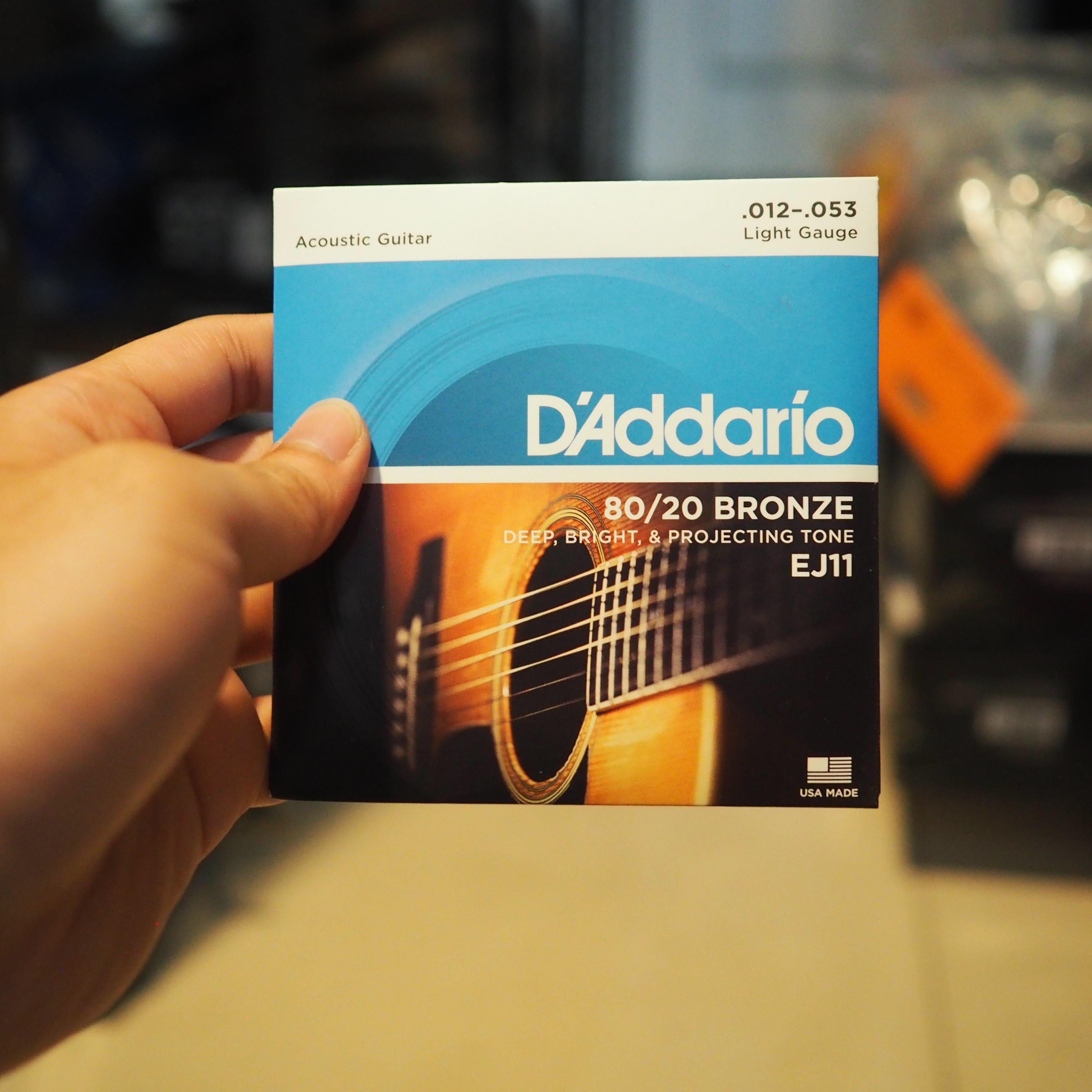 D'Addario EJ11 Light Gauge 012-053 Senar Gitar Akustik