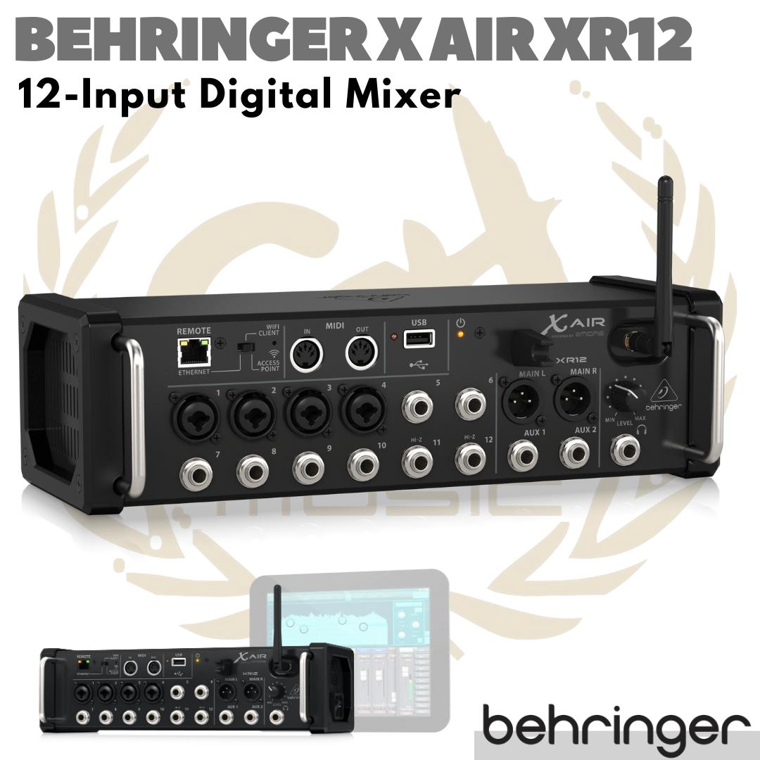 BEHRINGER X AIR XR12 - 12 Input Digital Mixer w/ Midas Preamps | XR 12