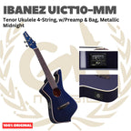 Ibanez UICT10 Tenor Ukulele 4-String w/Preamp & Bag - Ukulele Tenor 4-senar Original Asli