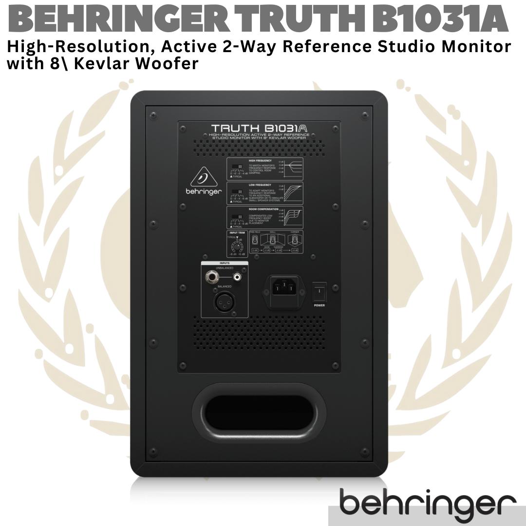 BEHRINGER TRUTH B1031A Active Studio Monitor Speaker 8" Kevlar Woofer