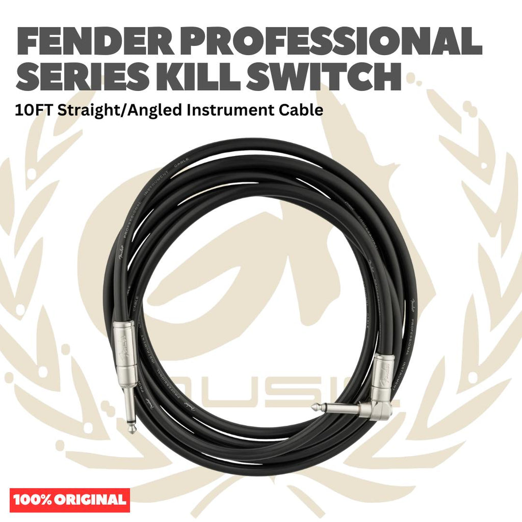 Fender Professional Series Kill Switch Straight/Angled Instrument Cable - Kabel Jack Gitar Bass Asli