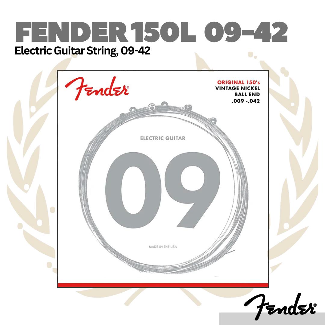 Fender Original 150L 09-42 Pure Nickel Electric Guitar Strings - Senar Gitar Elektrik
