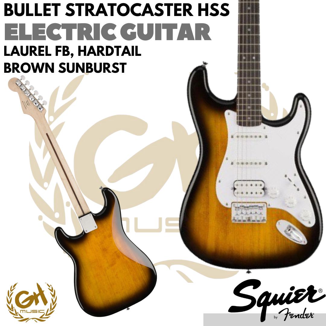 Squier Bullet Stratocaster HSS Electric Guitar, Laurel FB by Fender