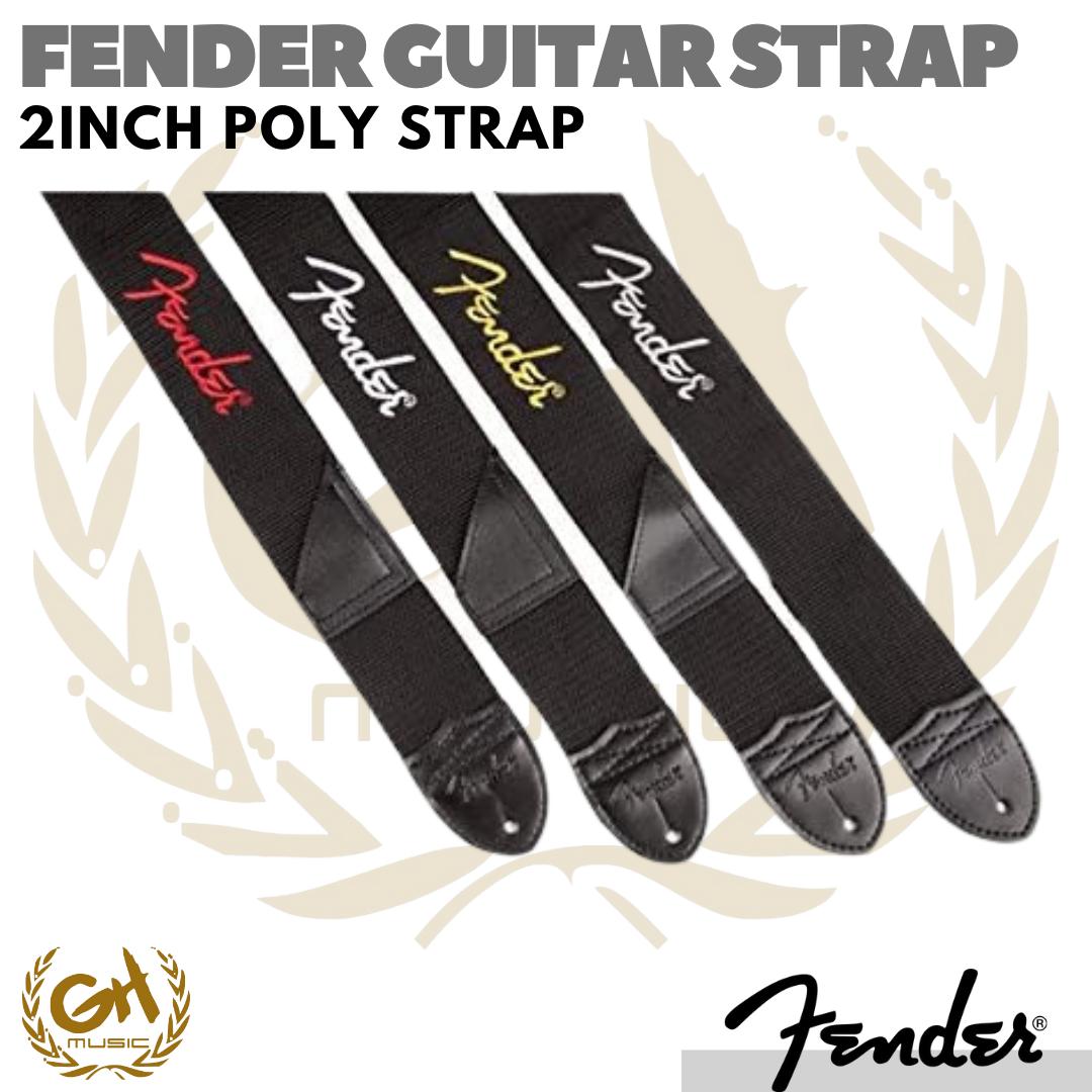 Fender 2inch Poly Guitar Strap with Logo | Strap Gitar Bass