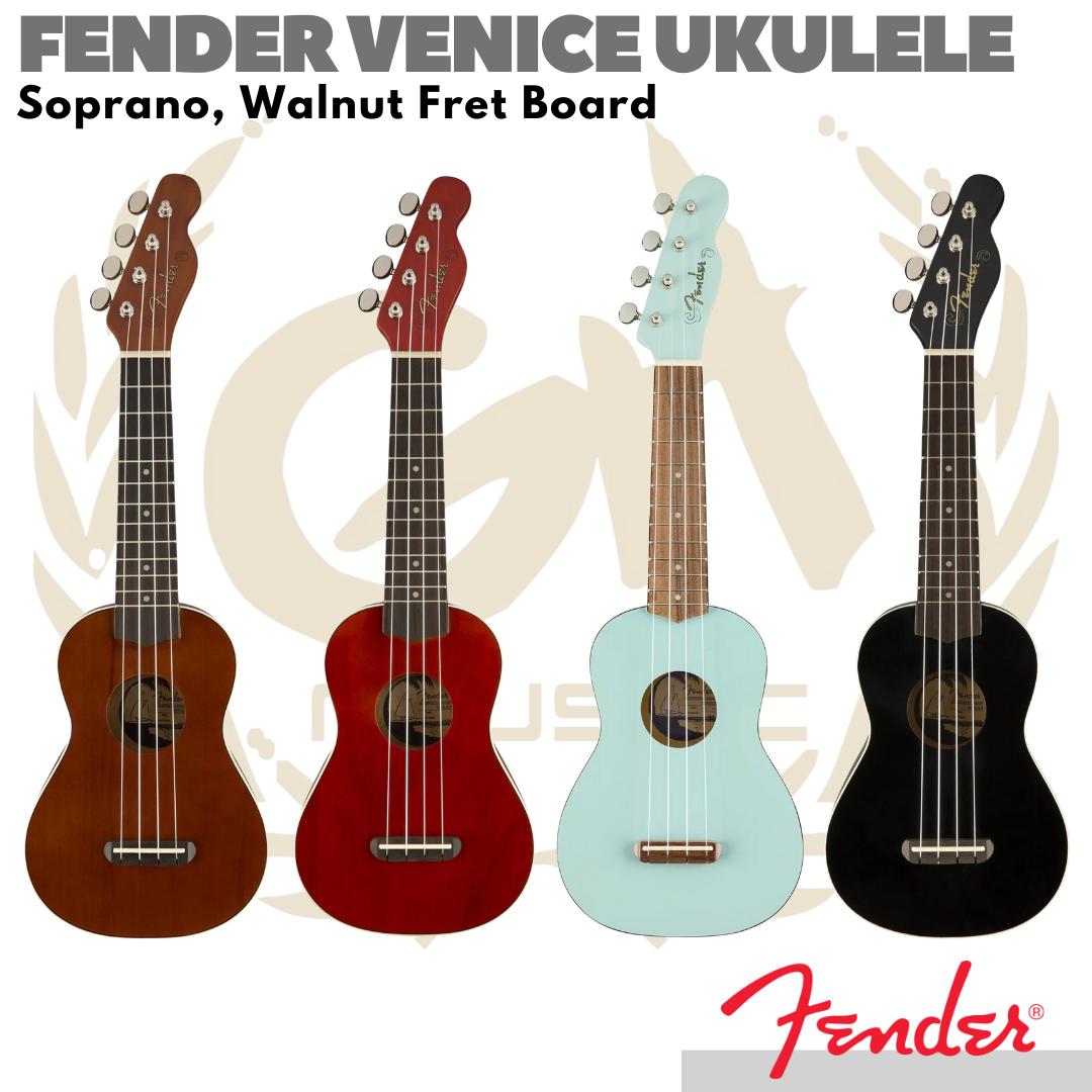 FENDER VENICE Soprano Ukulele Walnut FB