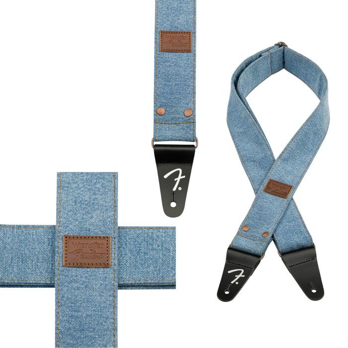 FENDER x WRANGLER Denim Guitar Straps | Strap Gitar Bass