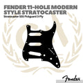 Fender 11-Hole Modern Style Stratocaster Pickguard, SSS, 3-Ply, Black