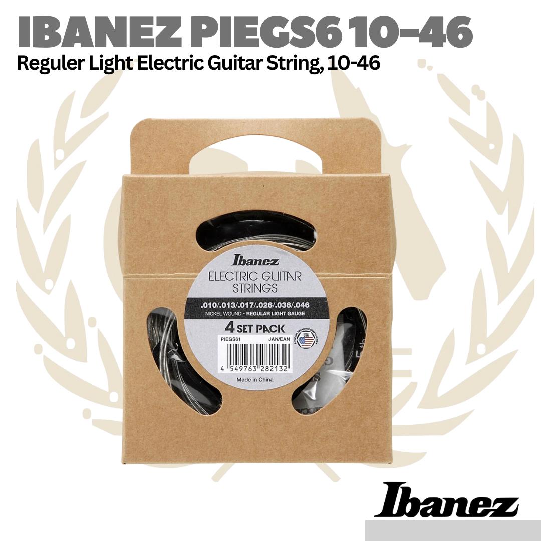 Ibanez PIEGS6 10-46 Regular Light Electric Guitar Strings, 4-pack