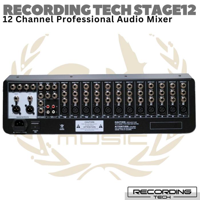 RECORDING TECH STAGE12 12 Channel Professional Audio Mixer