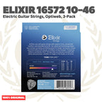 ELIXIR 16572 Optiweb 3-Pack Nickel Plated Steel Light, 10-46 Electric Guitar Strings - Senar Gitar Listrik Elektrik isi 3Pack