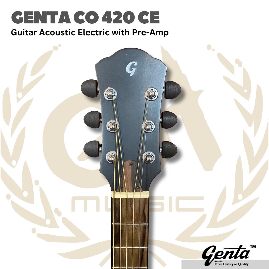 Genta CO 420 CE Acoustic Electric Guitar | Gitar Akustik With preamp CO420CE