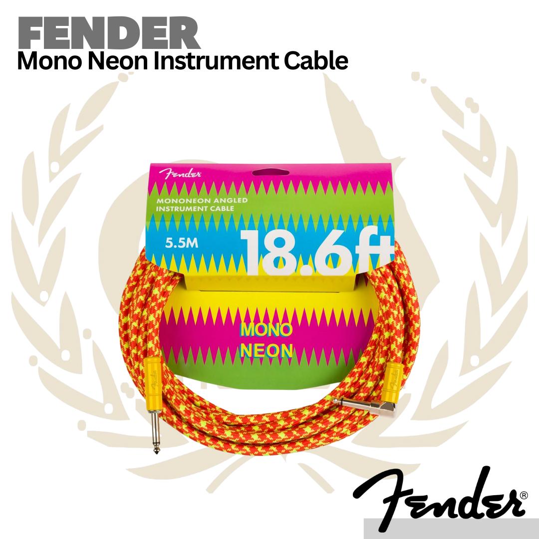Fender MonoNeon Angled Instrument Cables - Kabel Jack Gitar Bass L