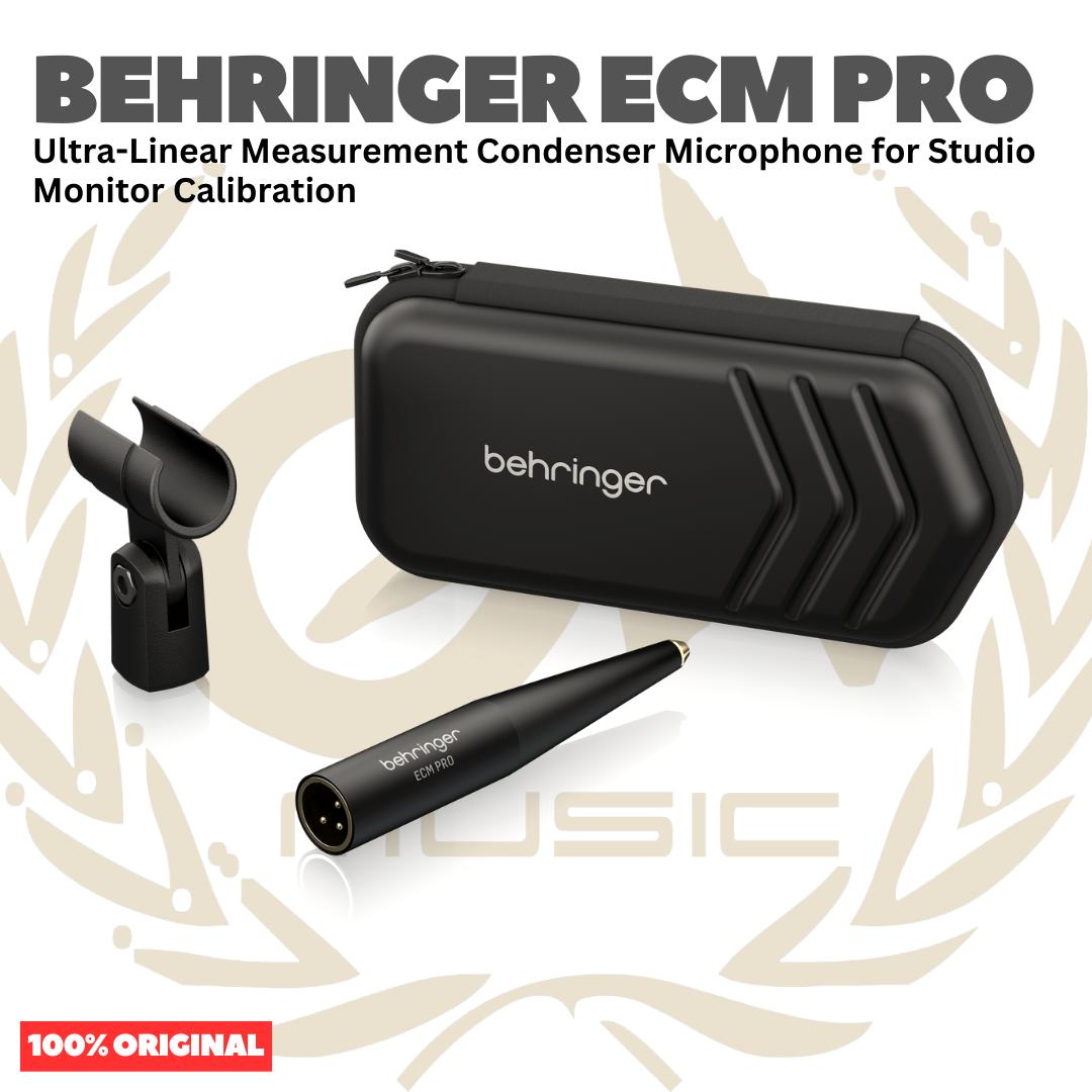 Behringer ECM PRO Ultra-Linear Measurement Condenser Microphone for Studio Monitor Calibration - ECMPRO Mik Kondeser Mikrofon Kondensor RTA Original Asli