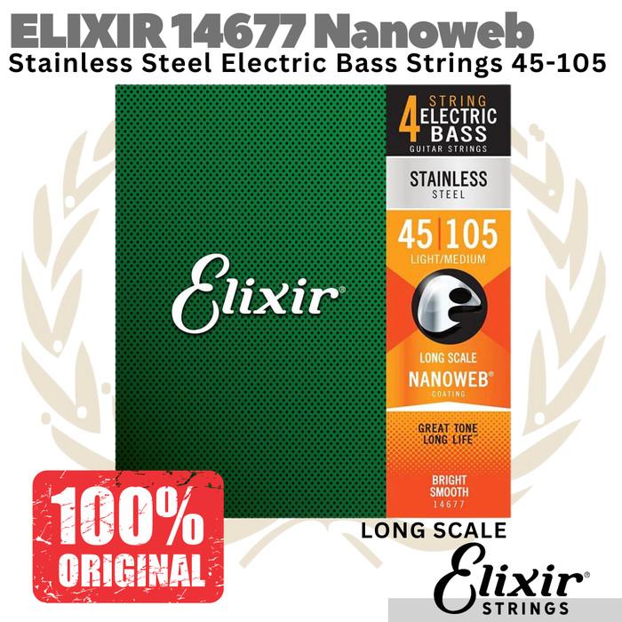 ELIXIR 14677 Nanoweb Long Scale Electric Bass Strings 45-105 | Senar