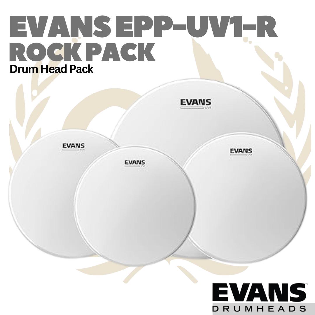 Evans Drumheads UV1 Rock Pack + 14-Inch UV1 Ctd (EPP-UV1-R) - Membran Set
